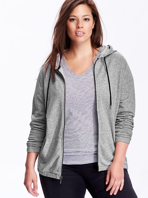 View large product image 1 of 1. Women's Plus Zip-Front Hoodies