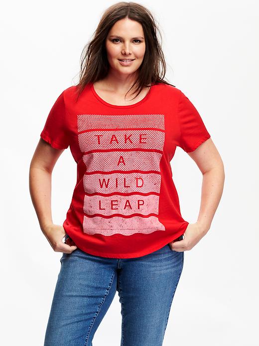 View large product image 1 of 1. Relaxed Plus-Size Graphic Tee