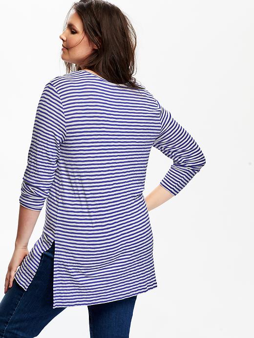View large product image 2 of 2. Striped Plus-Size Tunic