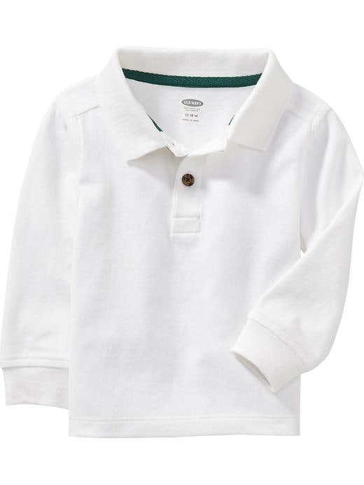 View large product image 1 of 1. Long-Sleeve Pique Polo for Toddler Boys