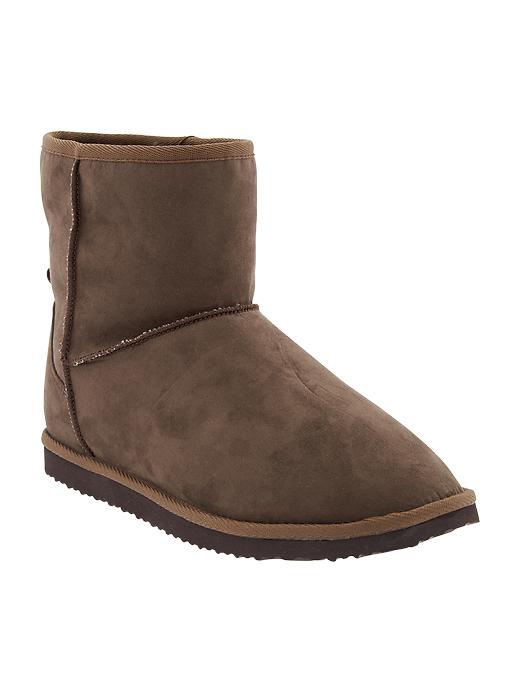 Image number 1 showing, Sueded Faux-Fur-Lined Boots