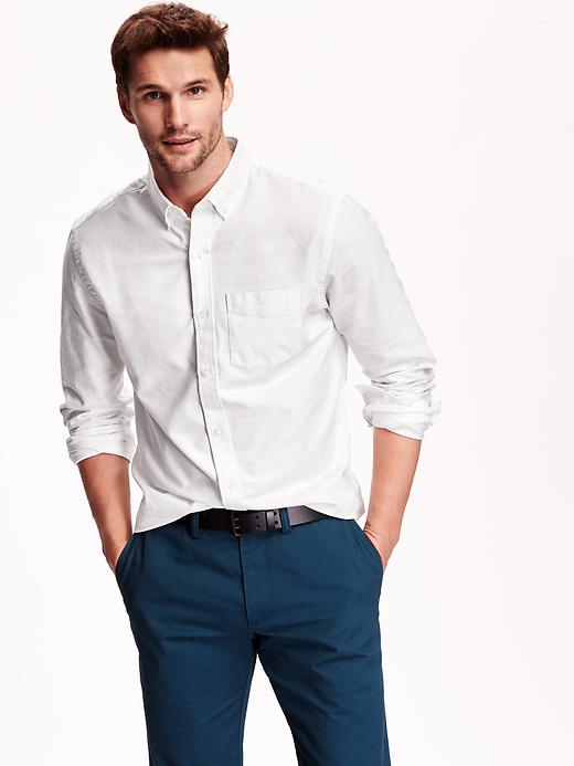 View large product image 1 of 3. Slim-Fit Oxford Shirt For Men