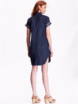 View large product image 2 of 2. Chambray Shirt Dress