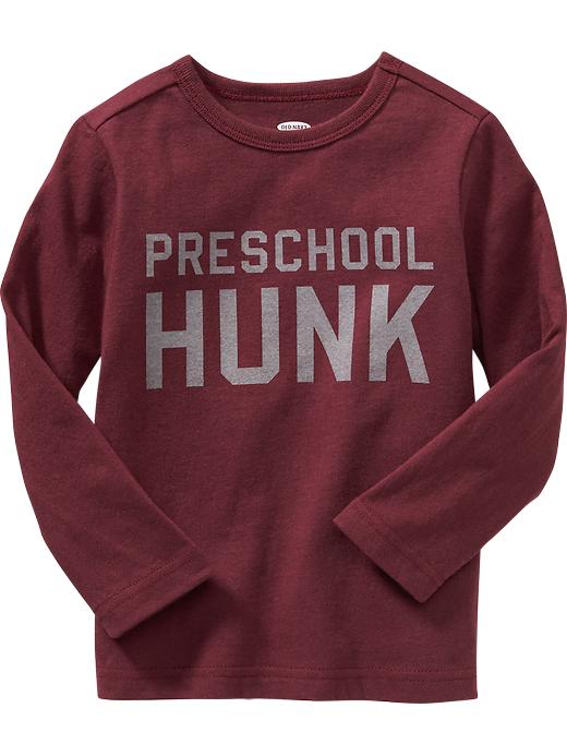 View large product image 1 of 1. Graphic "Preschool Hunk" Tee for Baby