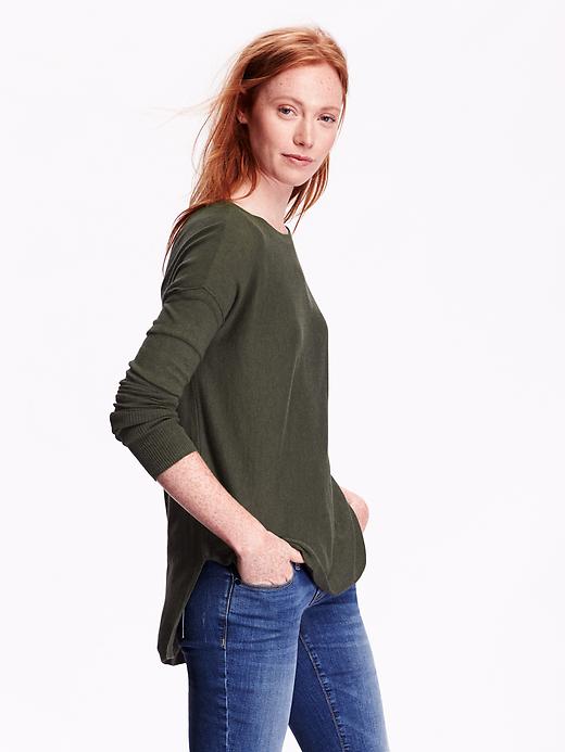 View large product image 1 of 1. Lightweight Drop-Shoulder Sweater
