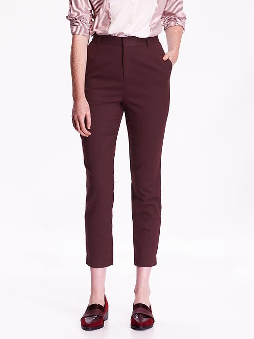 View large product image 1 of 2. High-Rise Twill Pants