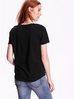 View large product image 2 of 2. Rounded-Hem Graphic Tee