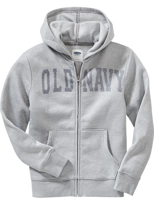 View large product image 1 of 1. Boys Logo Zip-Front Hoodies