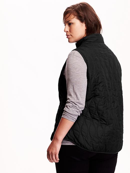 View large product image 2 of 2. Women's Plus Quilted Zip Vest