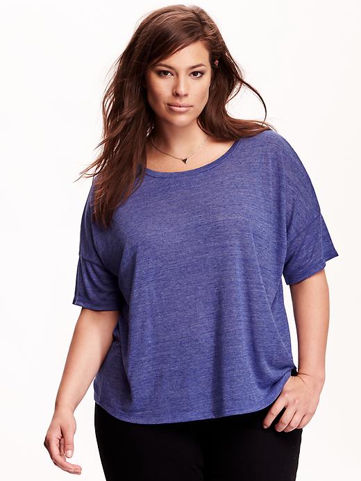 View large product image 1 of 2. Oversized Plus-Size Tee