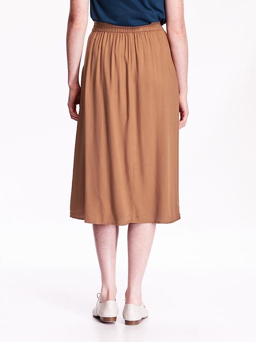 View large product image 2 of 2. Twill Midi Skirt