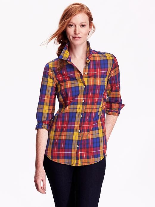 View large product image 1 of 2. Classic Plaid Poplin Shirt