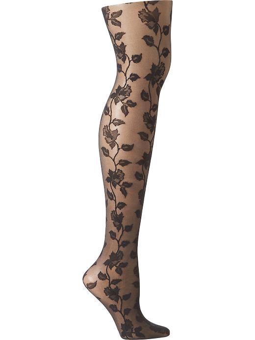 View large product image 1 of 1. Floral-Patterned Tights