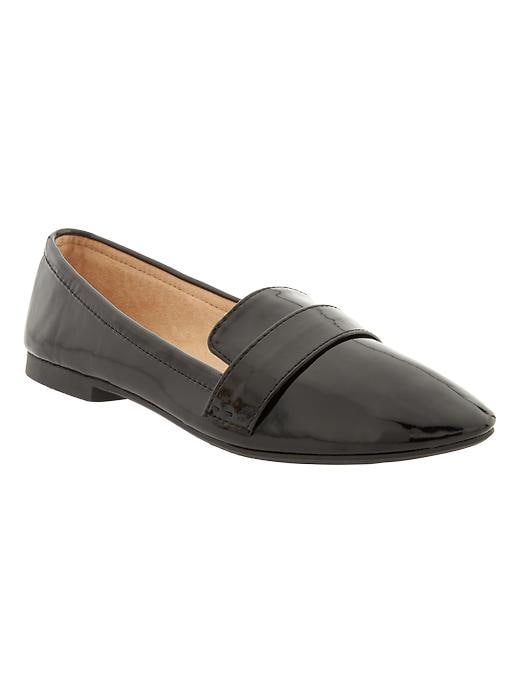 Image number 1 showing, Faux-Patent Leather Loafers