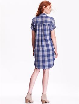 View large product image 2 of 2. Plaid Shirt Dress