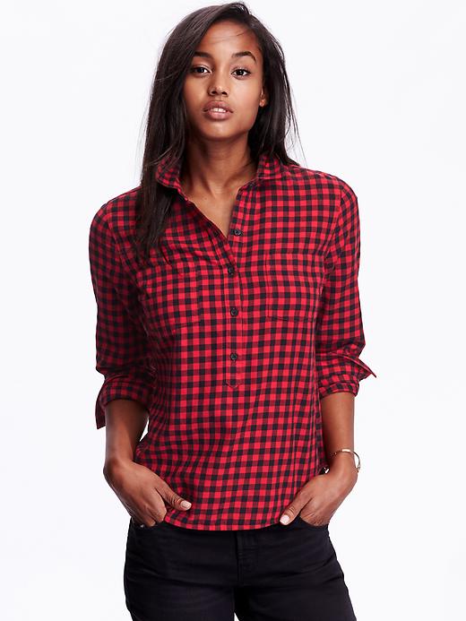 View large product image 1 of 1. Classic Plaid Flannel Pullover