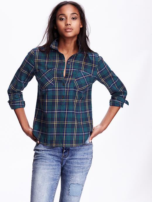 View large product image 1 of 2. Classic Plaid Flannel Pullover