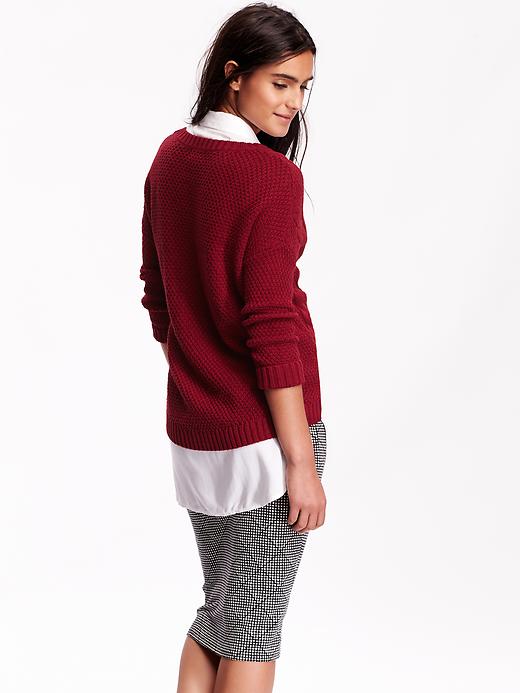 View large product image 1 of 2. Cable-Knit Cocoon Sweater
