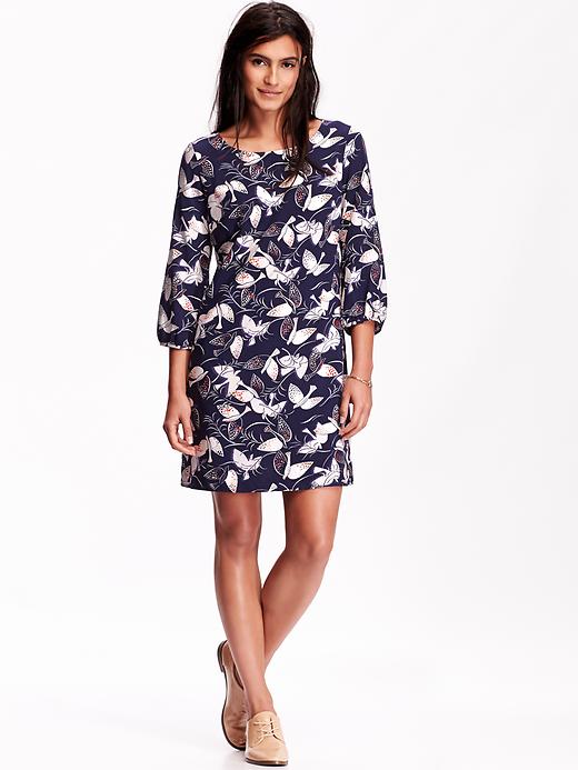 View large product image 1 of 1. Printed Shift Dress