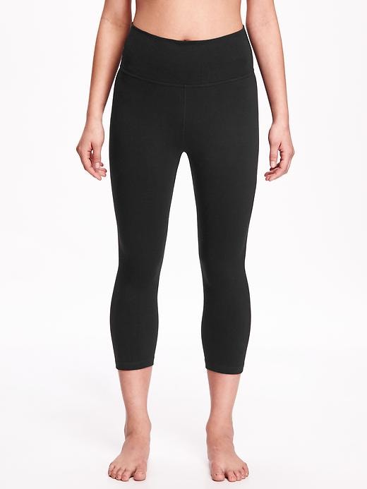 View large product image 1 of 2. Adjustable-Rise Yoga Crops for Women