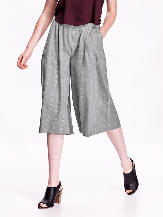 View large product image 1 of 2. High-Rise Pleated Culottes