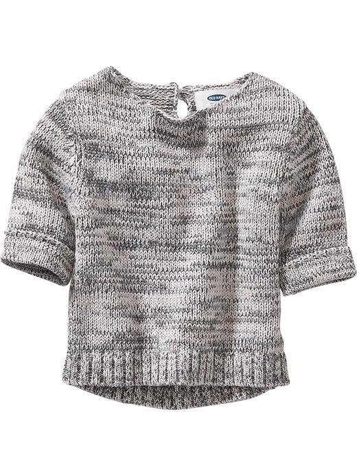 View large product image 1 of 1. Marled Half-Sleeve Sweater for Baby