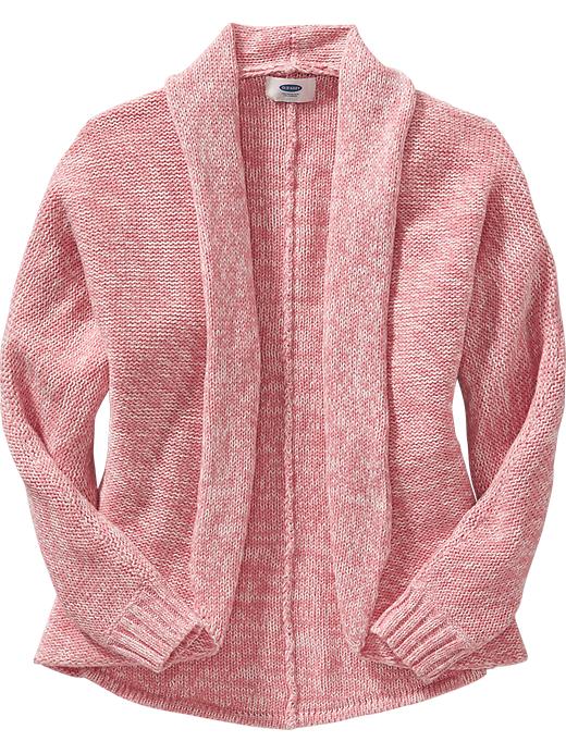 View large product image 1 of 1. Girls Marled Open-Front Cardigan
