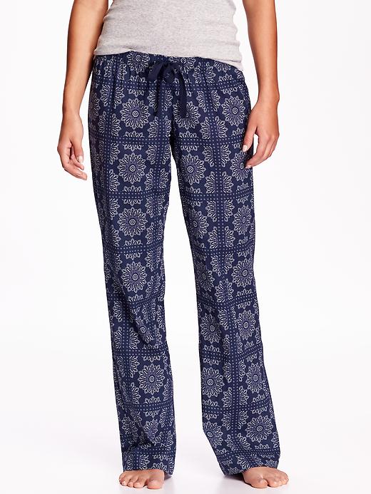 View large product image 1 of 1. Patterned Poplin Lounge Pants