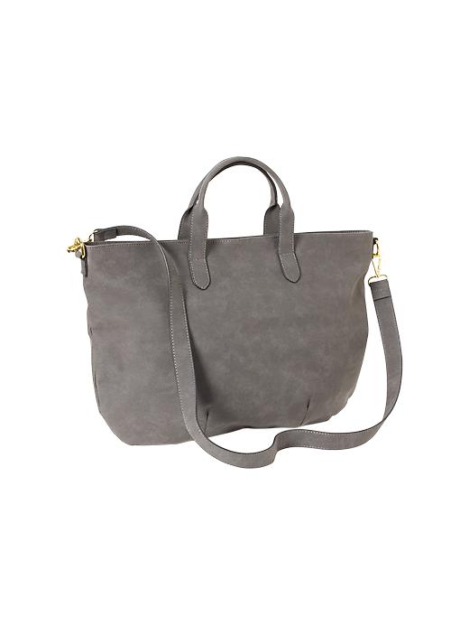 View large product image 1 of 1. Faux-Suede Messenger Tote for Women