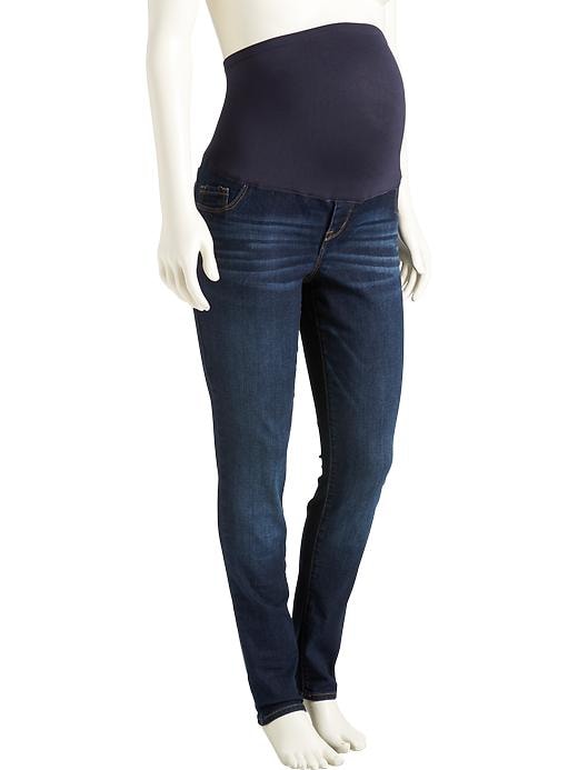 View large product image 1 of 2. Maternity The Rockstar Full-Panel Jeans