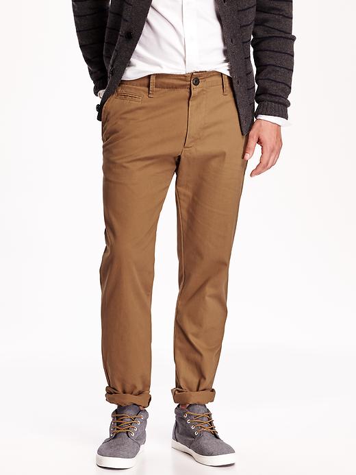 View large product image 1 of 2. Men's New Broken-In Slim-Fit Khakis