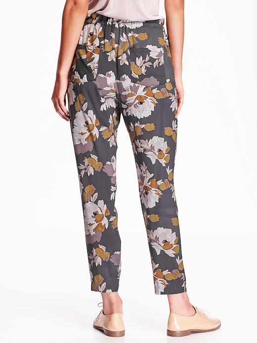 View large product image 2 of 2. High-Rise Floral Soft Pants