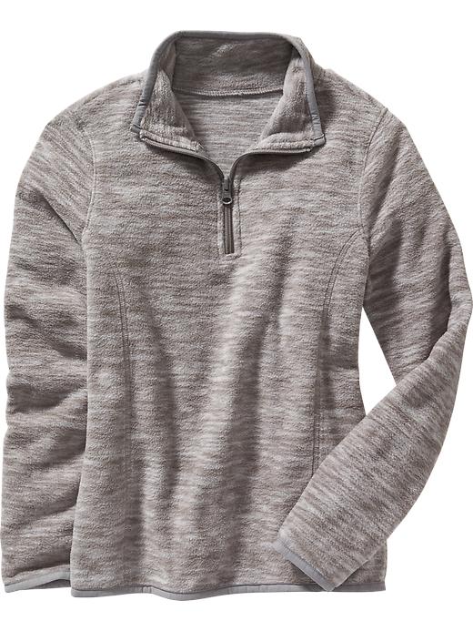 View large product image 1 of 1. Space-Dye Performance Fleece 1/2-Zip Pullover for Girls