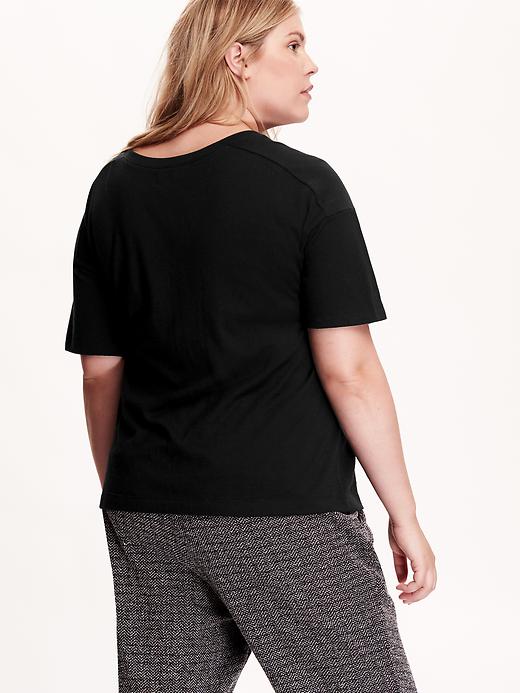 View large product image 2 of 2. Oversized Sporty Graphic Plus-Size Tee
