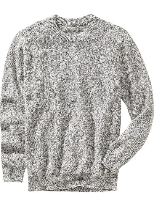 View large product image 1 of 1. Boys Marled Crew-Neck Sweater