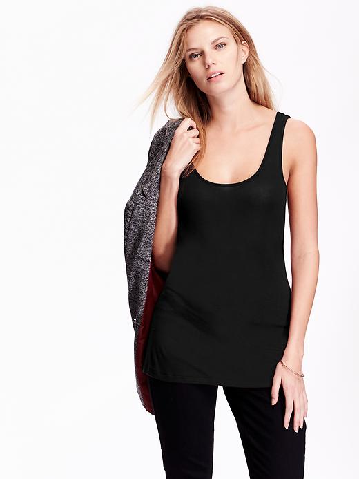 View large product image 1 of 2. Scoop-Neck Tunic Tank