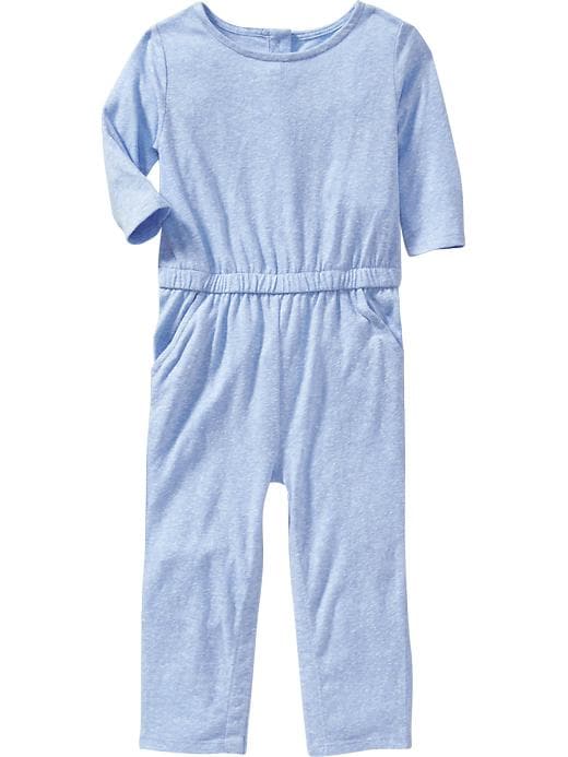 View large product image 1 of 1. Long-Sleeve Lightweight Knit Romper for Baby