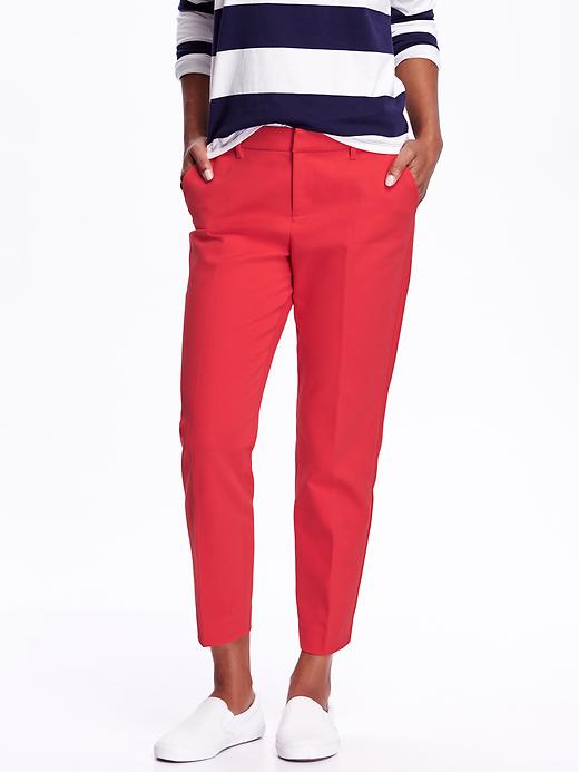 View large product image 1 of 1. Relaxed Mid-Rise Harper Trousers for Women
