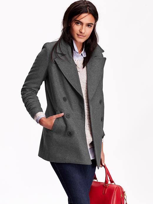 View large product image 1 of 2. Long Classic Pea Coat