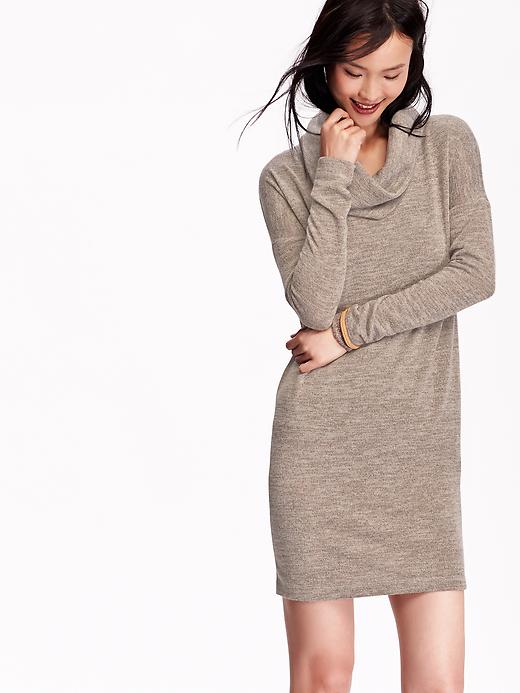 View large product image 1 of 1. Cowl-Neck Sweater Dress