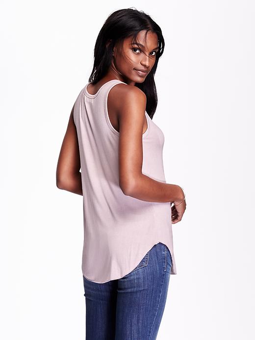 View large product image 2 of 2. Rounded-Hem Tank