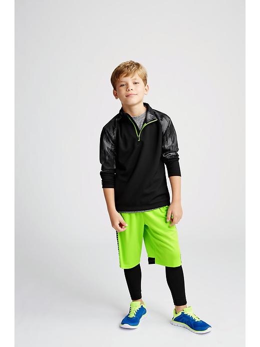 View large product image 1 of 2. Boys Go-Dry Mesh-Panel Shorts