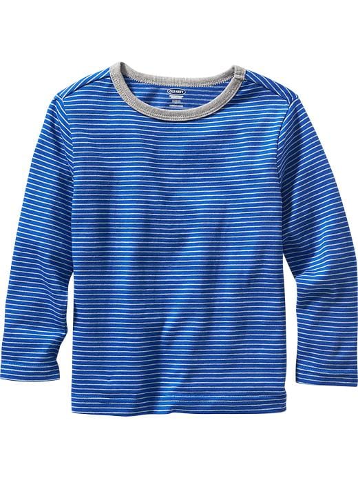 View large product image 1 of 1. Long-Sleeve Striped Tees for Toddler