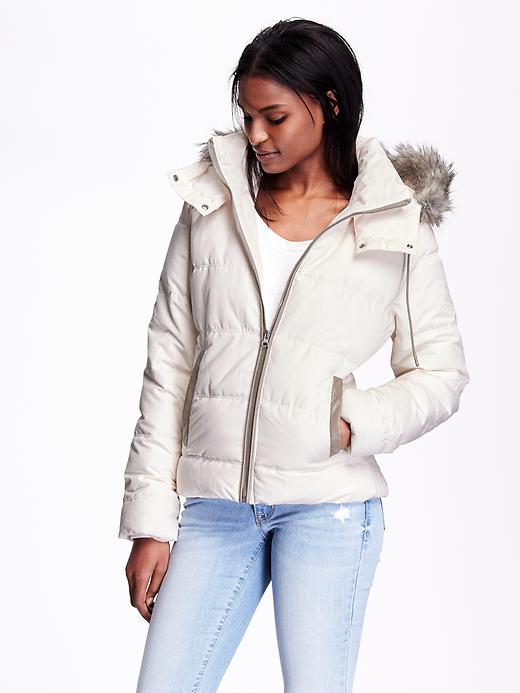 View large product image 1 of 1. Faux-Fur Trim Frost Free Jacket