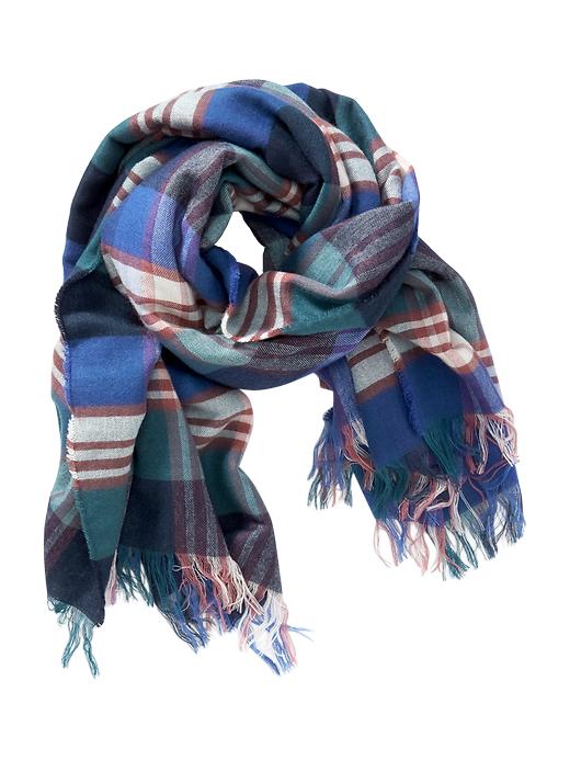 View large product image 1 of 1. Girls Plaid Blanket Scarf