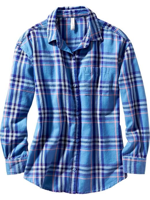 View large product image 1 of 1. Plaid Flannel Boyfriend Tunic for Girls