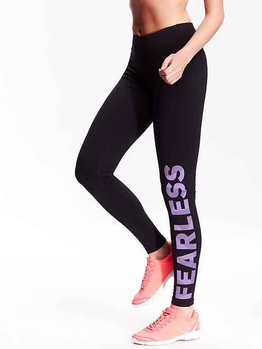 View large product image 1 of 2. Leg-Graphic Compression Leggings