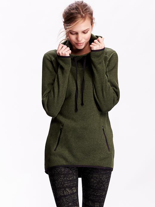 View large product image 1 of 1. Sweater-Fleece Tunic Hoodie