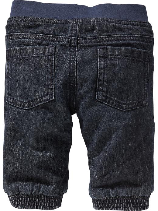 View large product image 2 of 2. Fleece-Lined Denim Joggers for Baby