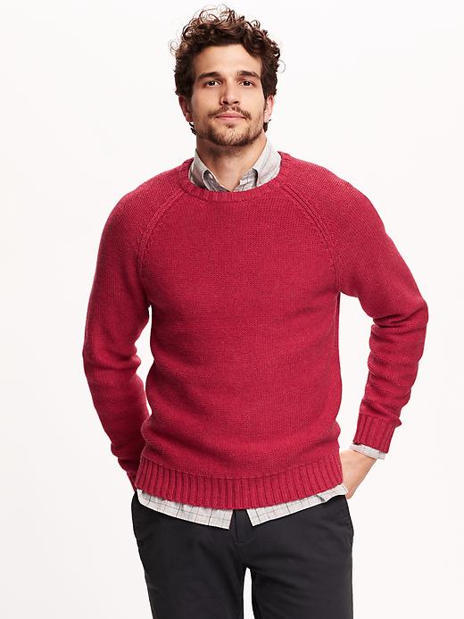 View large product image 1 of 2. Chunky Crew-Neck Sweater